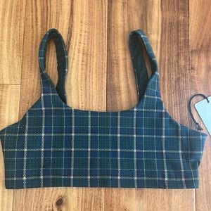 alo yoga Occasion Bra Forest Plaid MULTIPLE SIZES